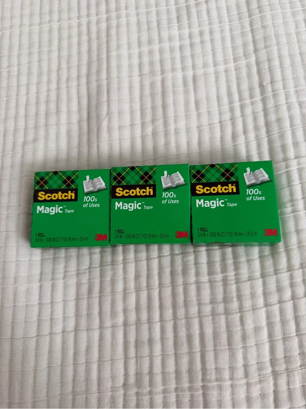 New Unopened Scotch Magic Tape 3-Pack